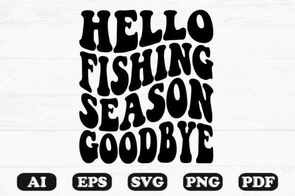 Hello Ice Fishing Season Graphic for Crafts