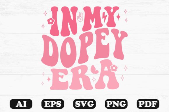 In My Dopey Era Retro Wavy Svg T-shirt for Crafts and Graphics