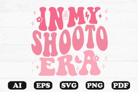 In My Shoots Era Retro Wavy Svg for Crafts and Graphics