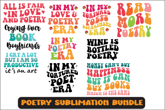 Poets Svg Sublimation Design Bundle for Graphics and Crafts